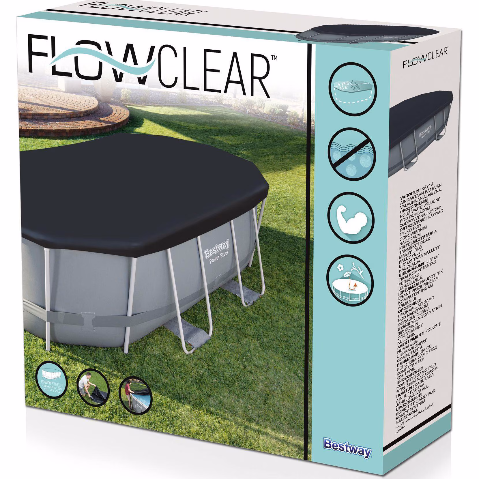 Drain holes prevent rainwater from pooling