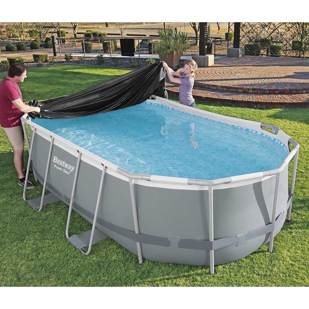 Durable PVC cover that blocks leaves and debris