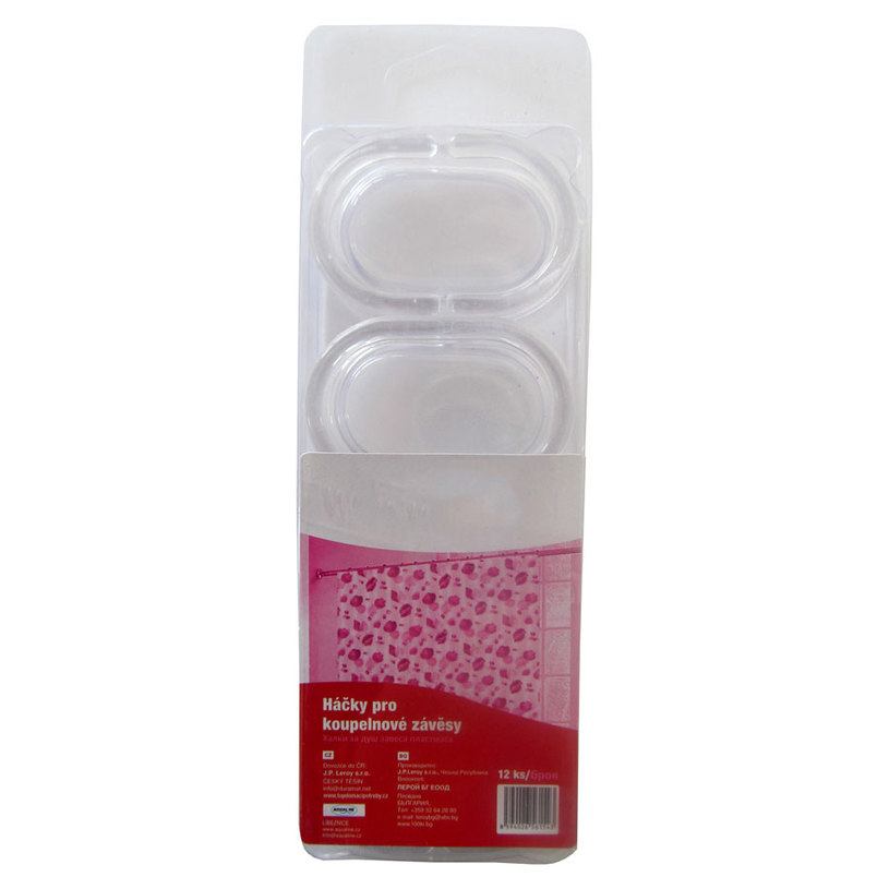 ХАЛКИ ЗА ДУШ ЗАВЕСА БЕЗЦВ. - 12 БР ХАЛКИ ЗА ДУШ ЗАВЕСА БЕЗЦВ. - 12 БР