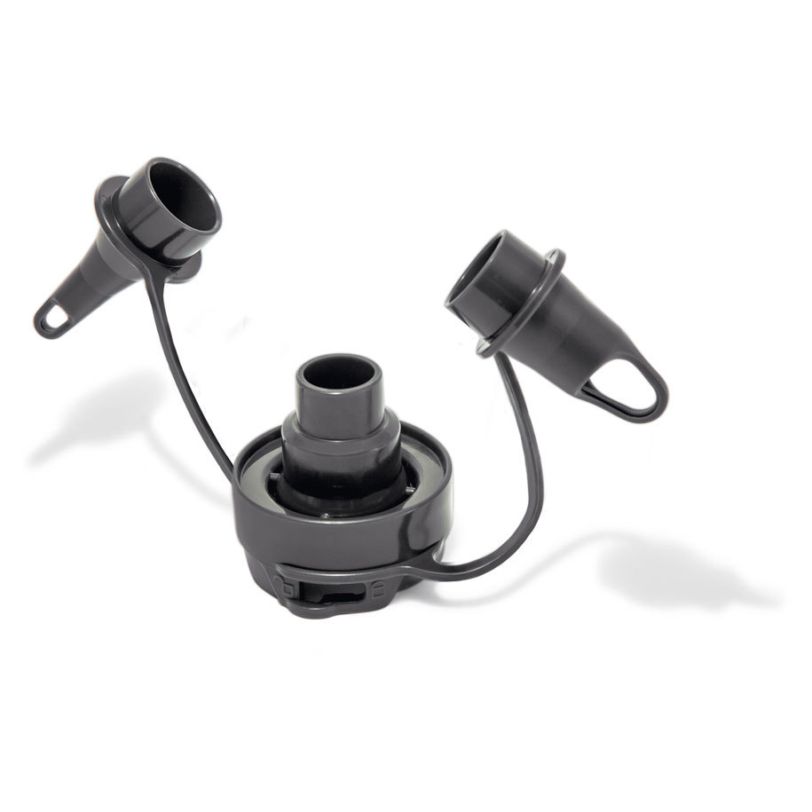 Adapter with 3 nozzles for different valves