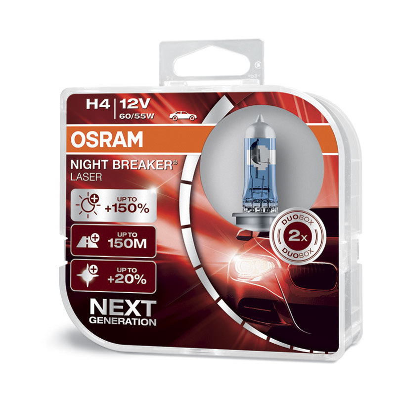 OSRAM DUOBOX 64193NL +150% H4 60/55W 12V