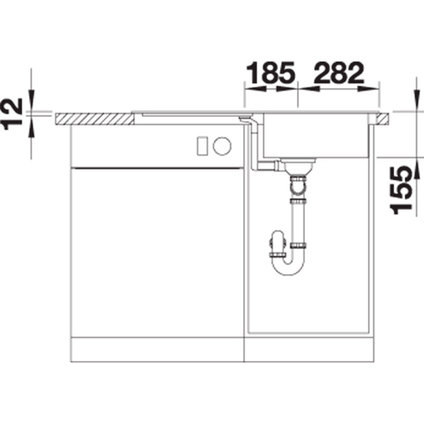 КУХН.МИВКА FLEX PRO 45S ЛЯВ ОТЦ. 86Х48^^ КУХН.МИВКА FLEX PRO 45S ЛЯВ ОТЦ. 86Х48^^