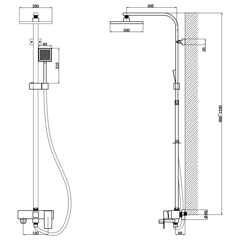 ДУШ СИСТЕМА YS34164 ДУШ СИСТЕМА YS34164