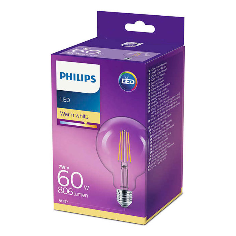 LED КР Е27 7W 27K 806LM FIL G93 PHILIPS LED КР Е27 7W 27K 806LM FIL G93 PHILIPS