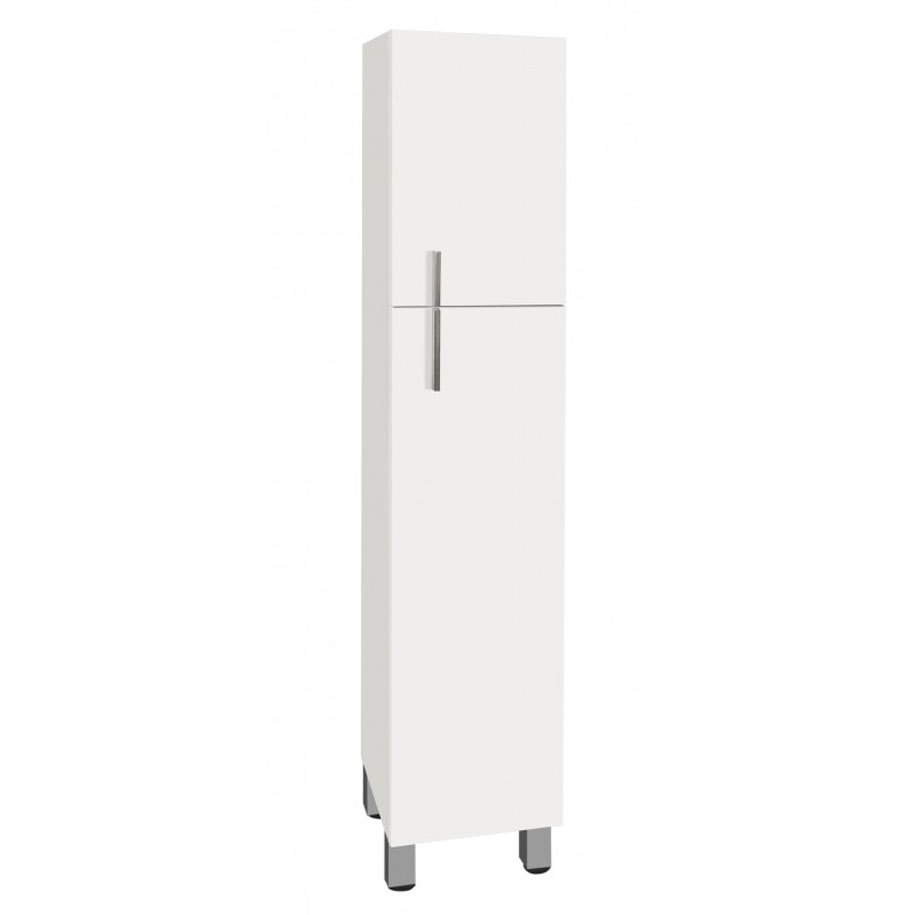 Full-height storage for towels and toiletries