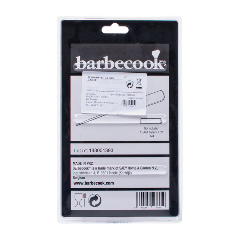 ТЕРМОМЕТЪР ЗА BBQ ДЖОБЕН ТЕРМОМЕТЪР ЗА BBQ ДЖОБЕН