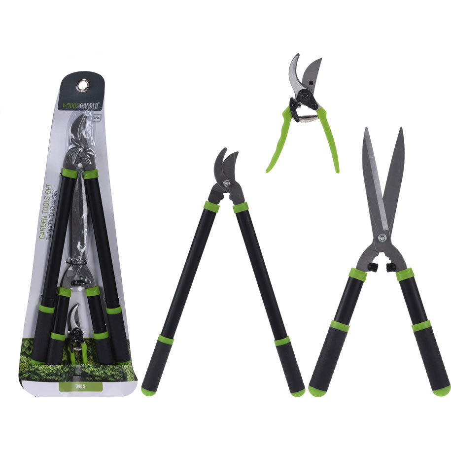 Garden Shears Set C22952220, 3 Pieces – Pruner, Hedge Shears and Lopper