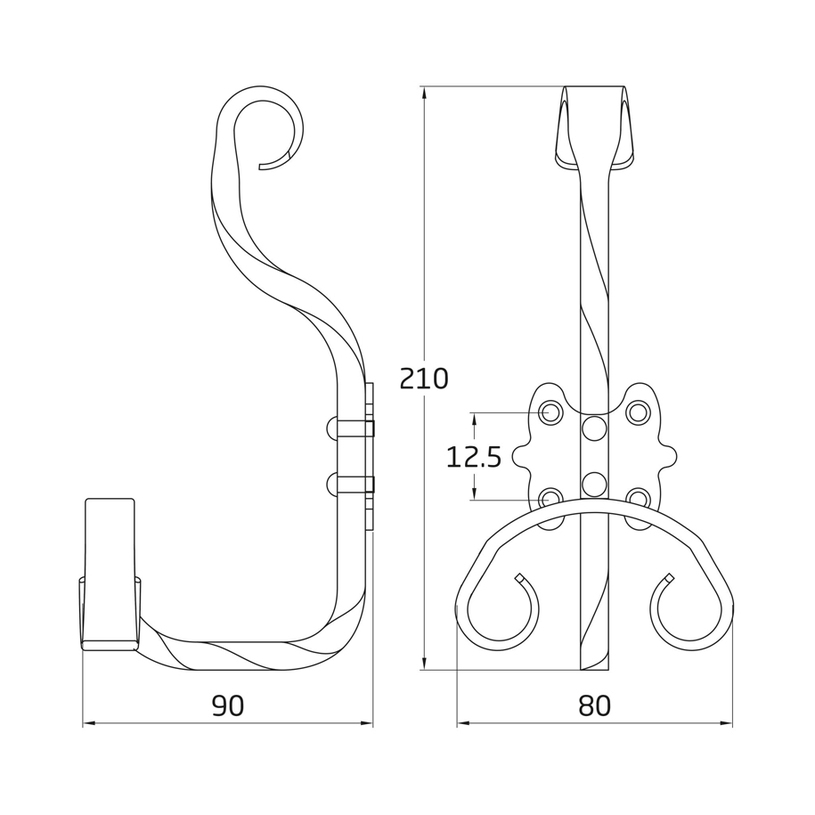 Закачалка мод.102, черно мат Закачалка мод.102, черно мат