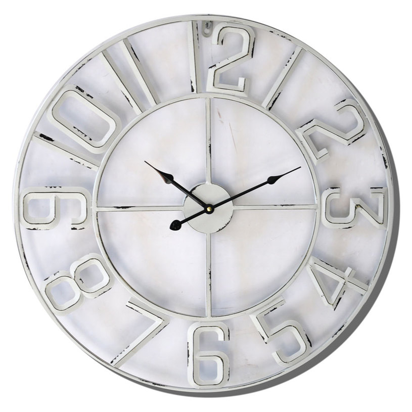 СТЕНЕН ЧАСОВНИК МЕТАЛ БЯЛ 60СМ СТЕНЕН ЧАСОВНИК МЕТАЛ БЯЛ 60СМ