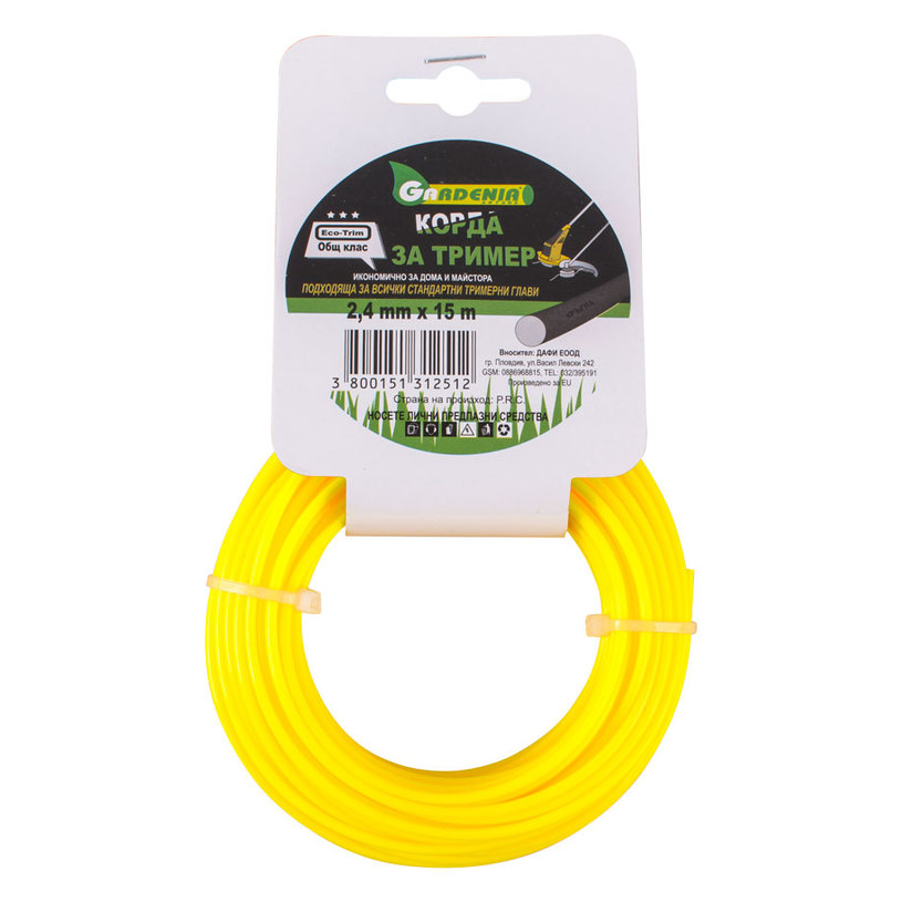 GARDENIA КОРДА ECO-TRIM 2.4 MM X 15M GARDENIA КОРДА ECO-TRIM 2.4 MM X 15M