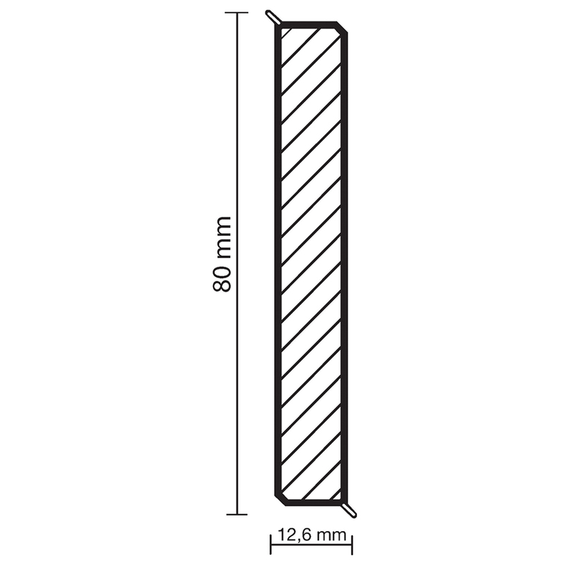 ПЕРВАЗ MDF CUBU FLEX 80 БЯЛ ПЕРВАЗ MDF CUBU FLEX 80 БЯЛ