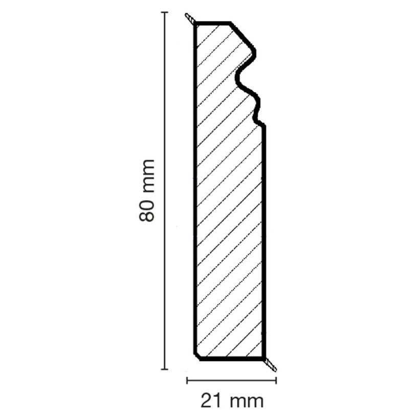 ПЕРВАЗ MDF CUBU HAMBURGER 80 ПЕРВАЗ MDF CUBU HAMBURGER 80