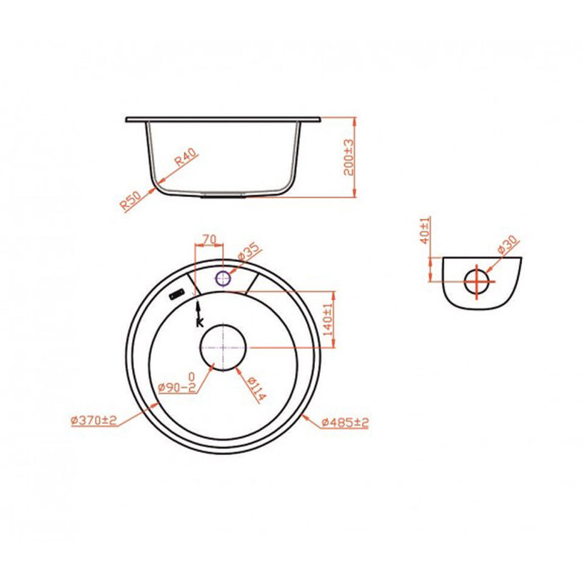  ГРАНИТНА МИВКА КРЪГЛА СИВА  ГРАНИТНА МИВКА КРЪГЛА СИВА