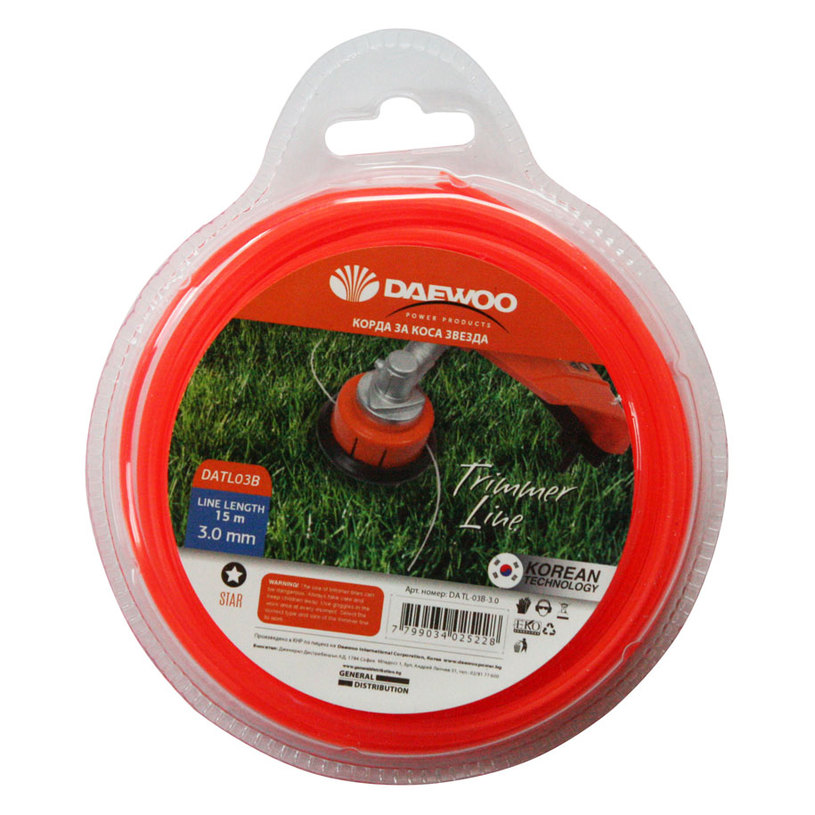 DAEWOO КОРДА ЗВЕЗДА 15М Х 3.00 ММ DAEWOO КОРДА ЗВЕЗДА 15М Х 3.00 ММ