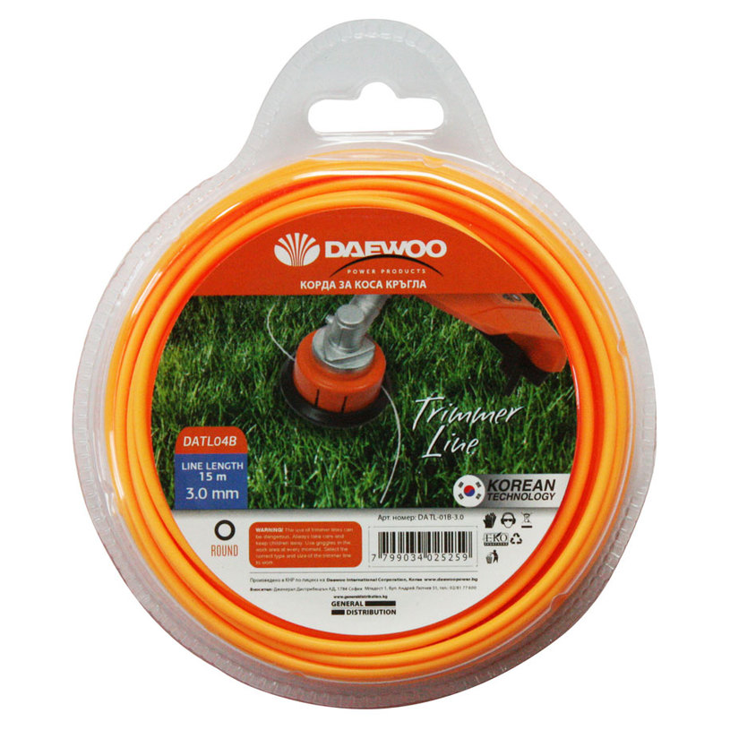 DAEWOO КОРДА КРЪГЛА 15М Х 3.00 ММ DAEWOO КОРДА КРЪГЛА 15М Х 3.00 ММ