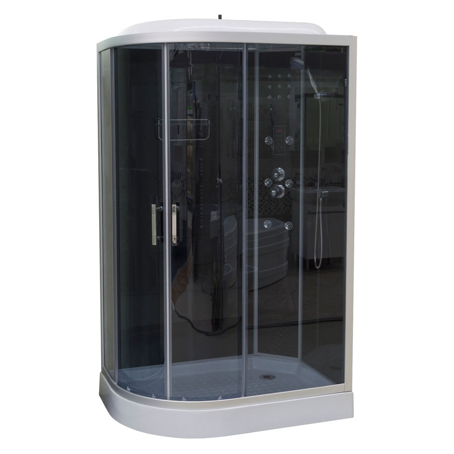 Хидромасажна душ кабина INTER CERAMIC 876R 80x120 см, дясна