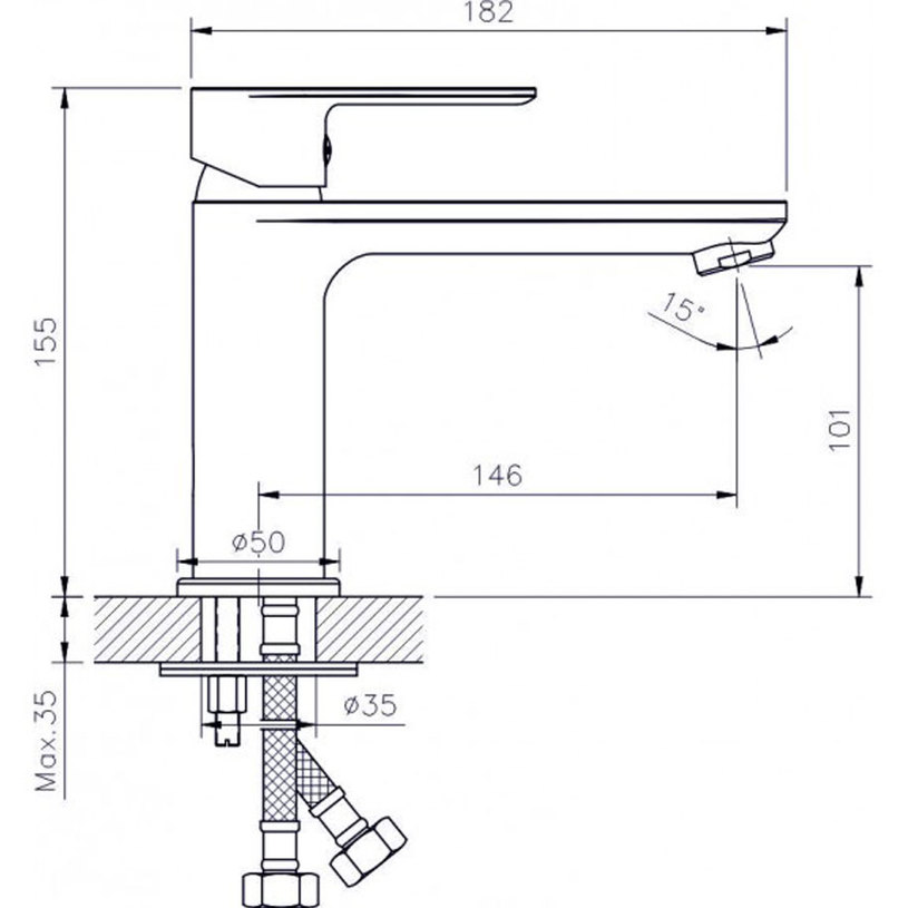 ЕЛМИРА СМЕСИТЕЛ ЗА УМИВАЛНИК ЕЛМИРА СМЕСИТЕЛ ЗА УМИВАЛНИК