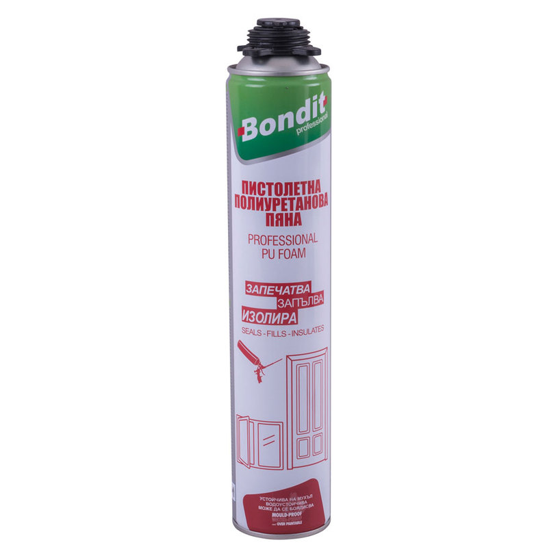 BONDIT ПОЛИУРЕТ. ПЯНА ПИСТОЛЕТНА 750ML BONDIT ПОЛИУРЕТ. ПЯНА ПИСТОЛЕТНА 750ML