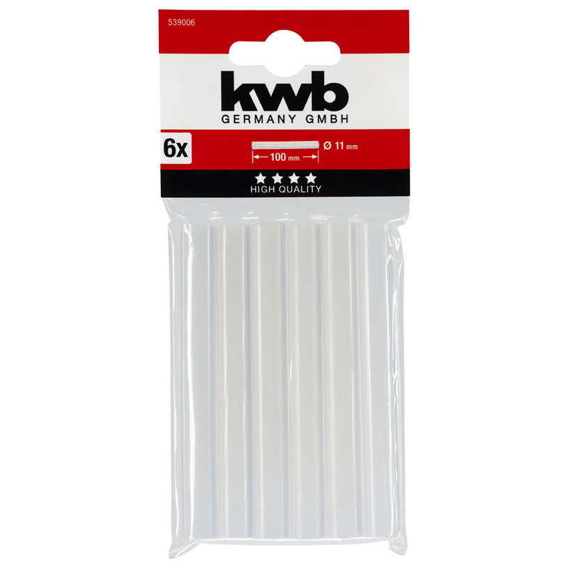 KWB 6 бр. силиконови пръчки Ф11x100 mm
