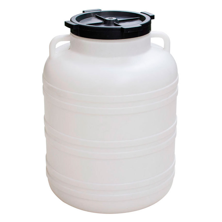 Plastic Drum 60 L, Ø38 x H64 cm, White