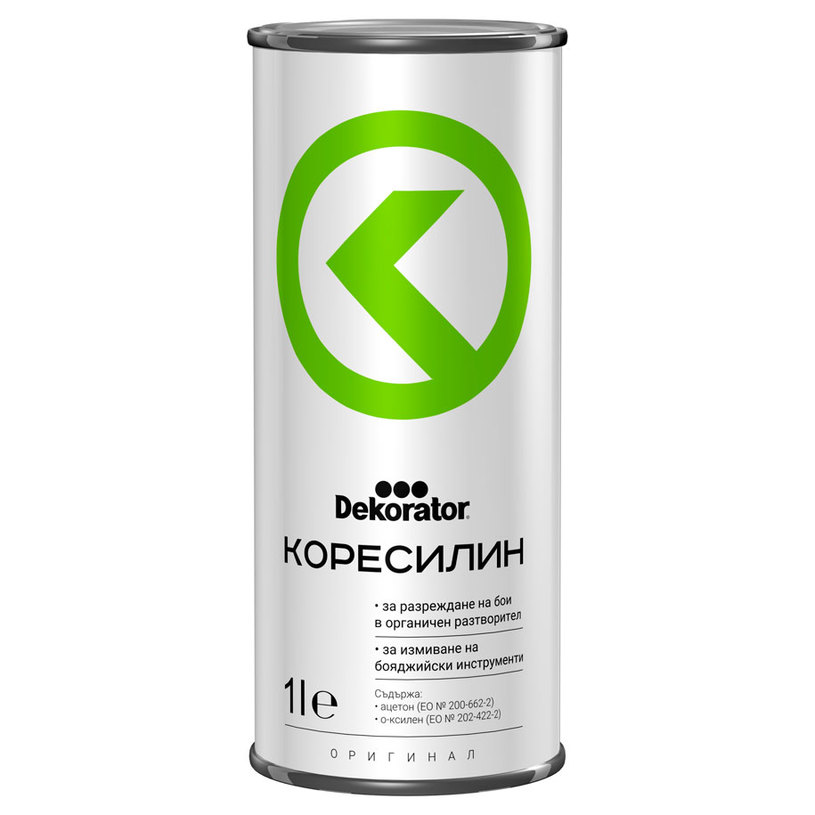 DEKORATOR КОРЕСИЛИН МЕТАЛНА КУТИЯ 1 L DEKORATOR КОРЕСИЛИН МЕТАЛНА КУТИЯ 1 L