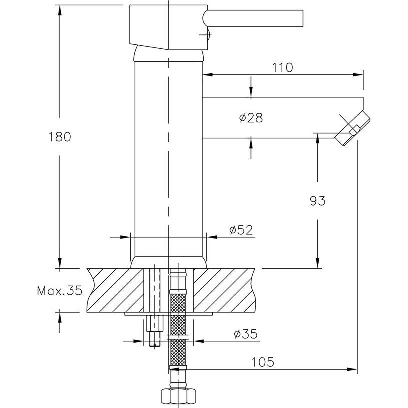 СМЕСИТЕЛ КРИСТИ СТОЯЩ 11СМ СМЕСИТЕЛ КРИСТИ СТОЯЩ 11СМ