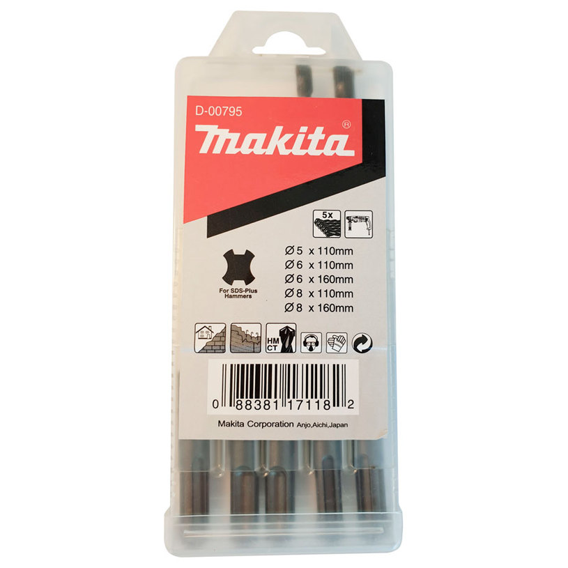 MAKITA SDS-plus СВРЕДЛА 5 бр MAKITA SDS-plus СВРЕДЛА 5 бр