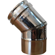 #ДВОЙНО КОЛЯНО 45 Ф80 - 120ММ ИНОКС #ДВОЙНО КОЛЯНО 45 Ф80 - 120ММ ИНОКС