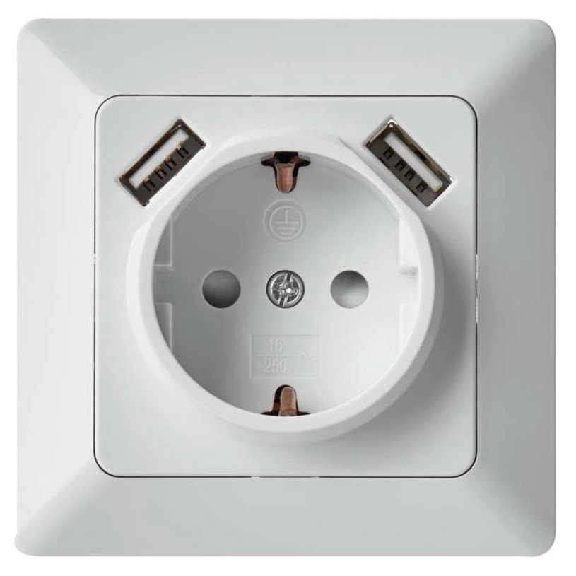 КОНТАКТ 2XUSB БЯЛ EMOS КОНТАКТ 2XUSB БЯЛ EMOS