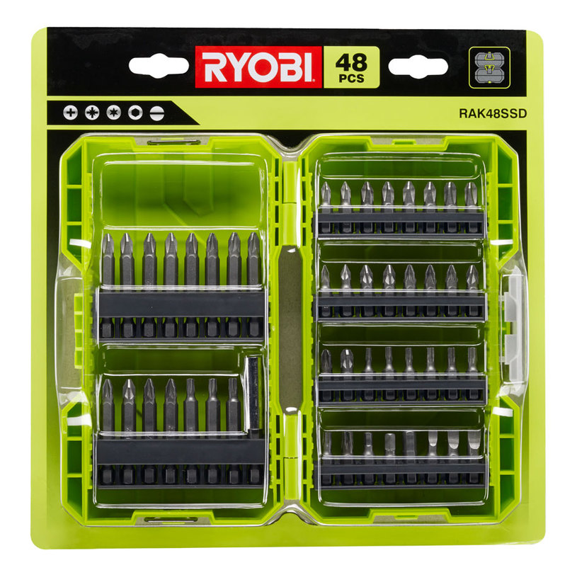RYOBI к-т битове 48 части RAK48SSD RYOBI к-т битове 48 части RAK48SSD