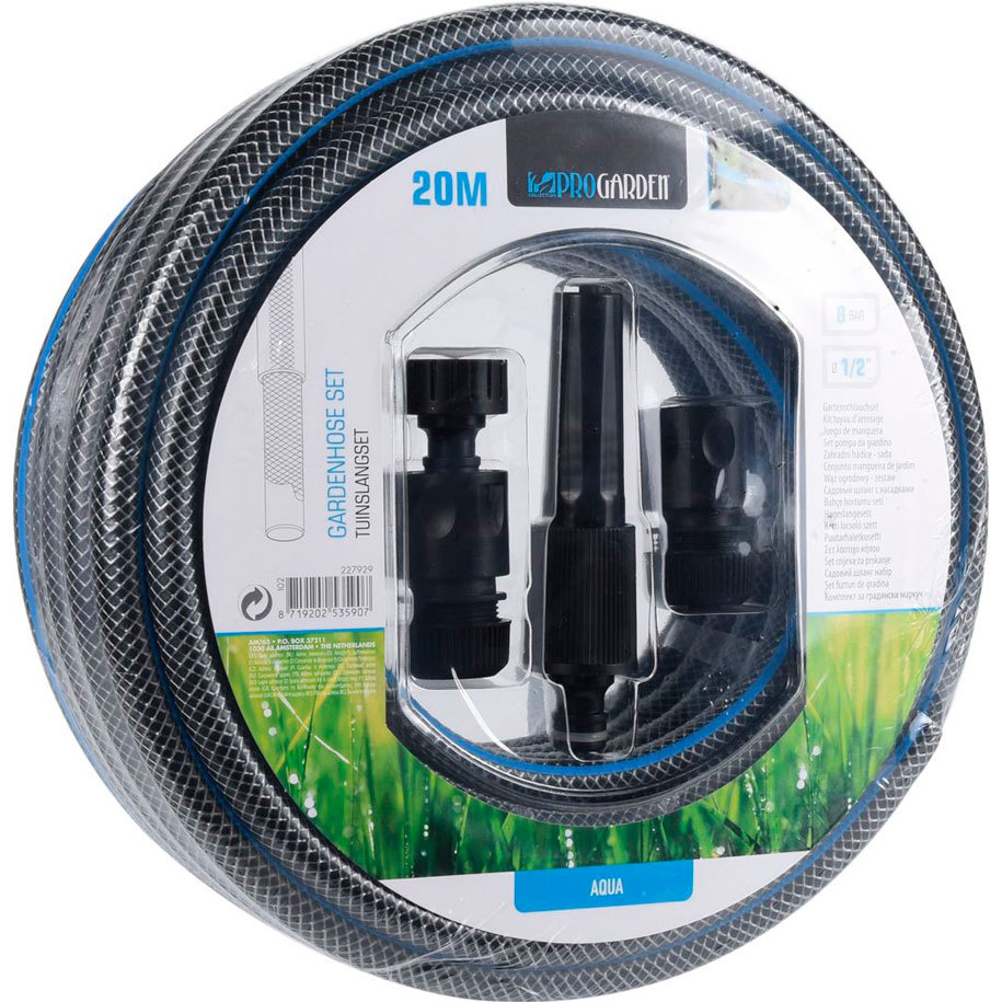 Комплект градински маркуч PROGARDEN I02101200, 20 м, 1/2''