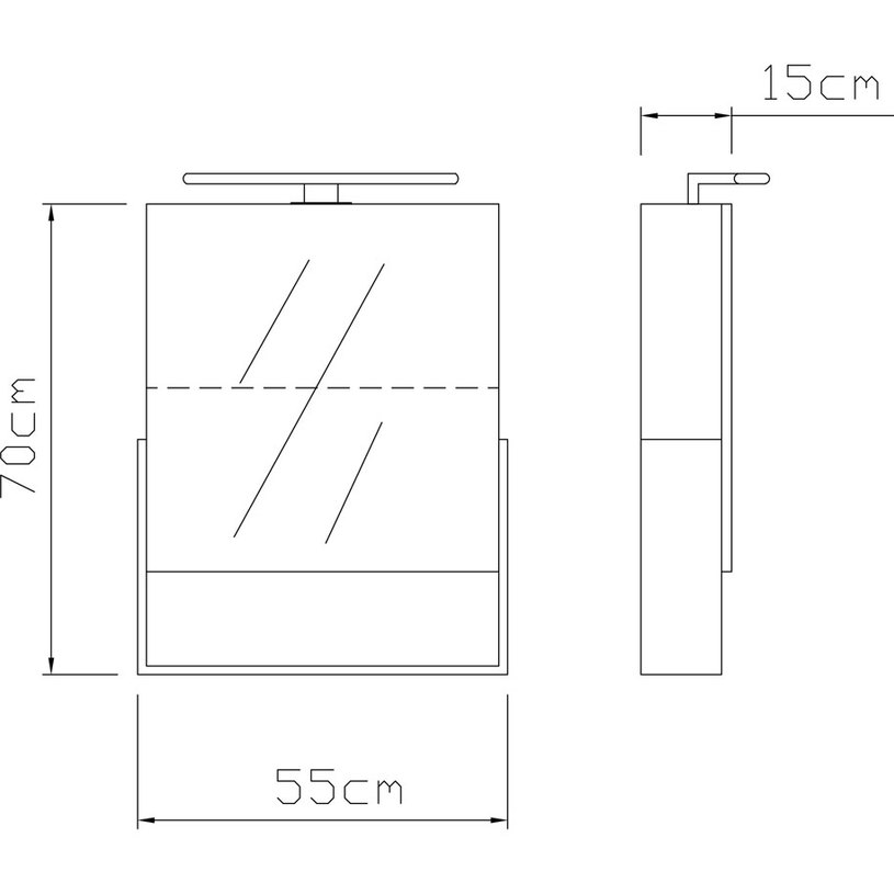 ОГЛЕДАЛЕН ШКАФ ЛЕО 55 ОГЛЕДАЛЕН ШКАФ ЛЕО 55