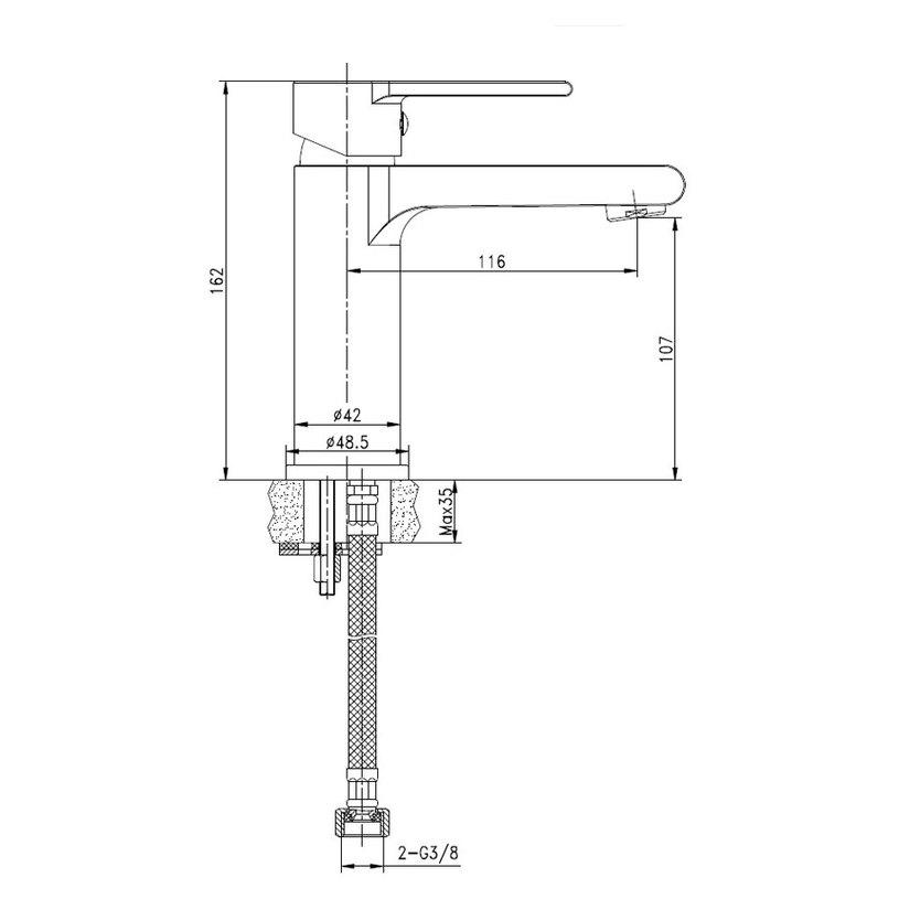 СМЕСИТЕЛ BRASCO ЗА УМИВАЛНИК S951-227 СМЕСИТЕЛ BRASCO ЗА УМИВАЛНИК S951-227