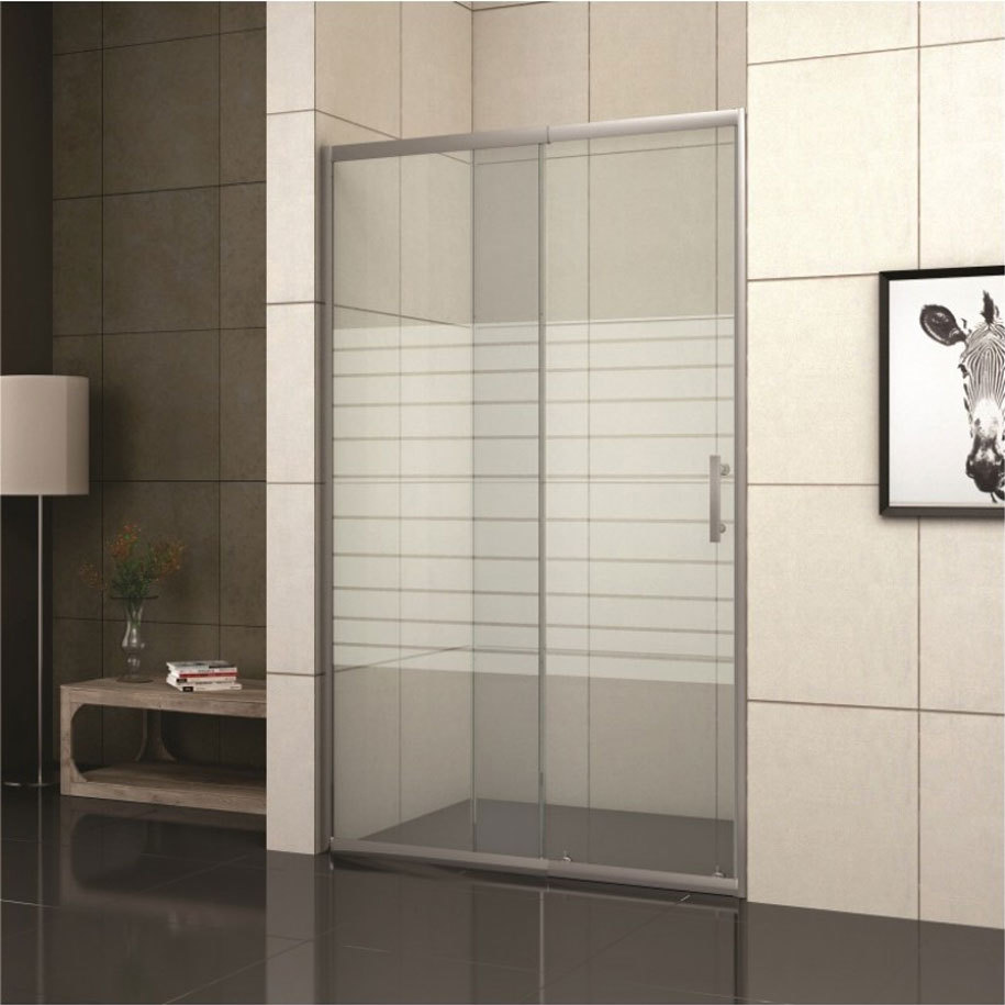 INTER CERAMIC 118/120 Shower Screen, 120-140x190 cm, Decorated Glass