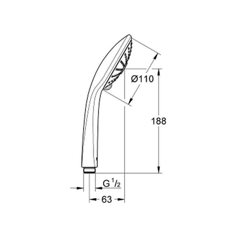 ДУШ СЛУШАЛКА EUPHORIA 110 27239001 ДУШ СЛУШАЛКА EUPHORIA 110 27239001