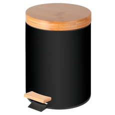 КОШ ЗА БАНЯ С ПЕДАЛ 5L БАМБУК ЧЕРЕН КОШ ЗА БАНЯ С ПЕДАЛ 5L БАМБУК ЧЕРЕН