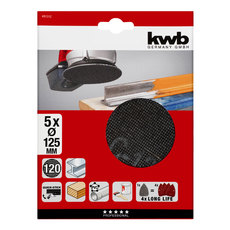 KWB МРЕЖЕСТИ ШКУРКИ 5 БРОЯ Ф125ММ N120 KWB МРЕЖЕСТИ ШКУРКИ 5 БРОЯ Ф125ММ N120