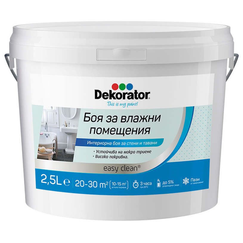 DEKORATOR БОЯ ЗА ВЛАЖНИ ПОМЕЩЕНИЯ 2,5 L DEKORATOR БОЯ ЗА ВЛАЖНИ ПОМЕЩЕНИЯ 2,5 L