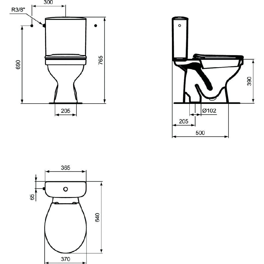 Dual flush and 4.50 L cistern keep water use down