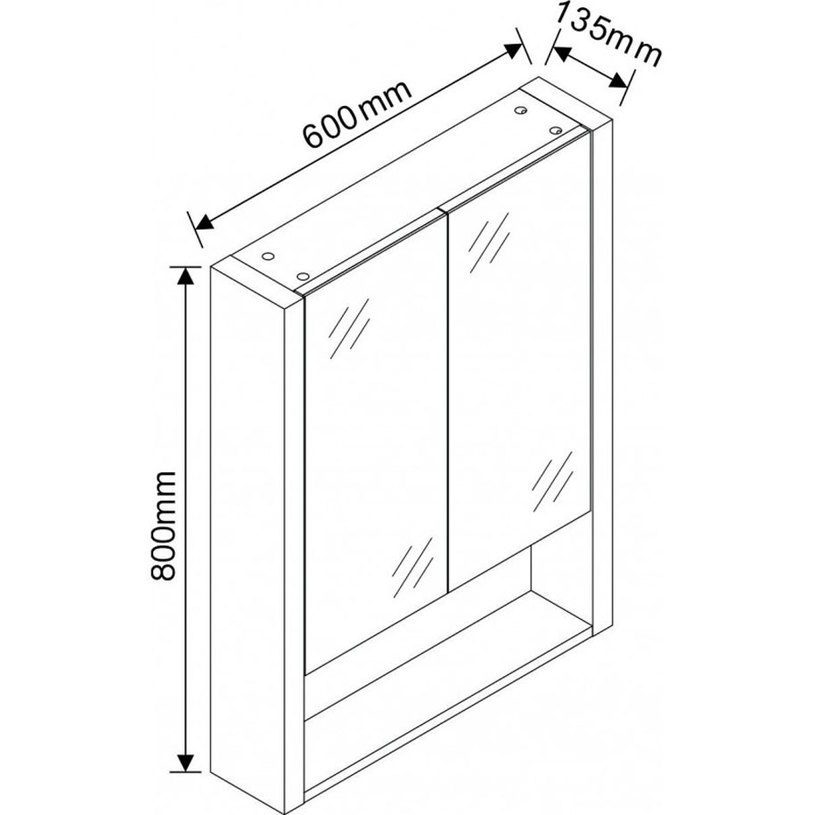 ОГЛЕДАЛЕН ШКАФ АМЕЛИЯ 6013-80 ОГЛЕДАЛЕН ШКАФ АМЕЛИЯ 6013-80