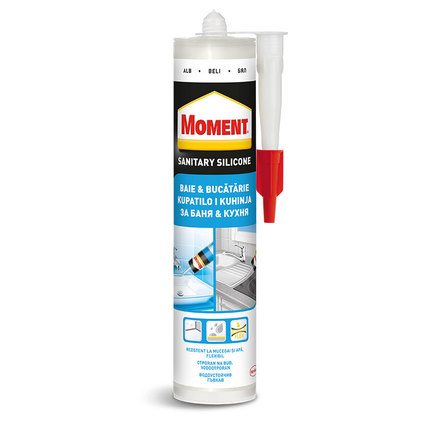**MOMENT САНИТАРЕН СИЛИКОН,БЯЛ 280МЛ **MOMENT САНИТАРЕН СИЛИКОН,БЯЛ 280МЛ