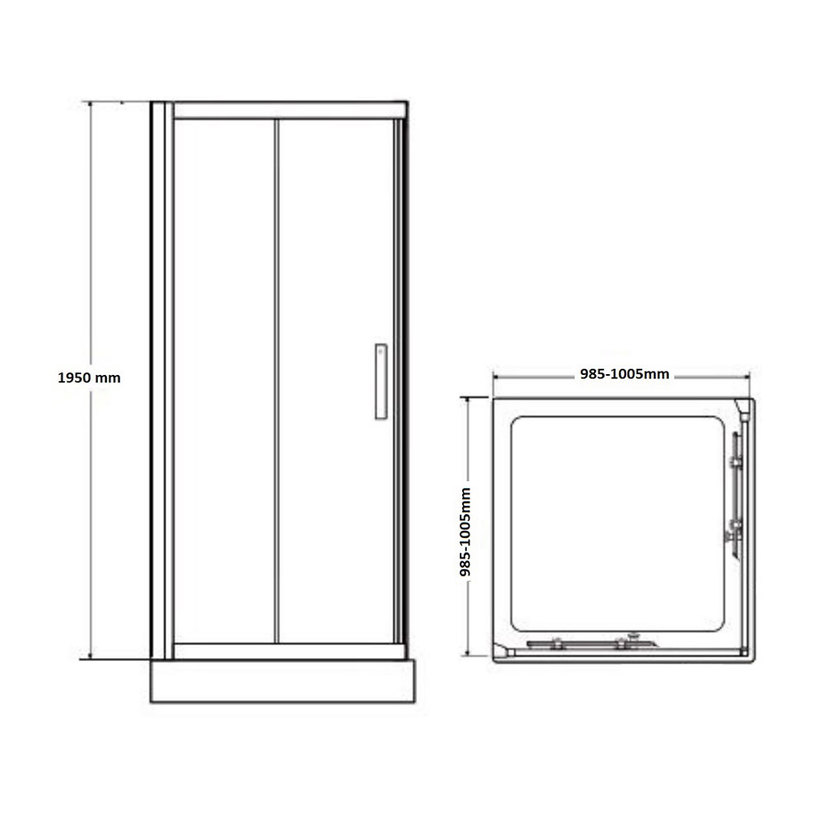 ДУШ КАБИНА BELLA S 100/100/195/6 CLEAR ДУШ КАБИНА BELLA S 100/100/195/6 CLEAR