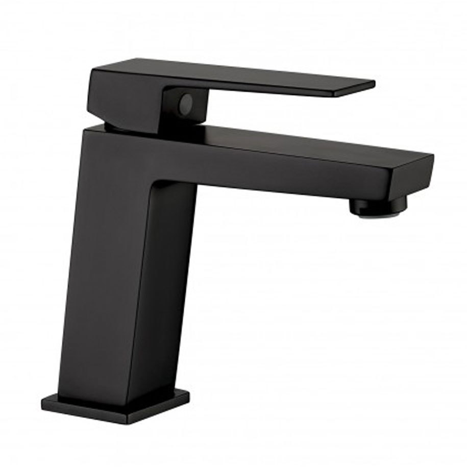 Matte black finish for a modern bathroom