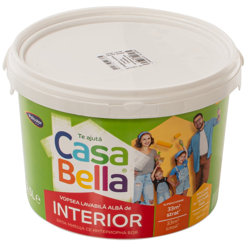 CASA BELLA ИНТЕРИОРНА БОЯ БЯЛА 2.5 L CASA BELLA ИНТЕРИОРНА БОЯ БЯЛА 2.5 L