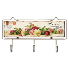 ЗАКАЧАЛКА 3 КУКИ МЕТАЛ И МДФ БЯЛА ЦВЕТЯ ЗАКАЧАЛКА 3 КУКИ МЕТАЛ И МДФ БЯЛА ЦВЕТЯ