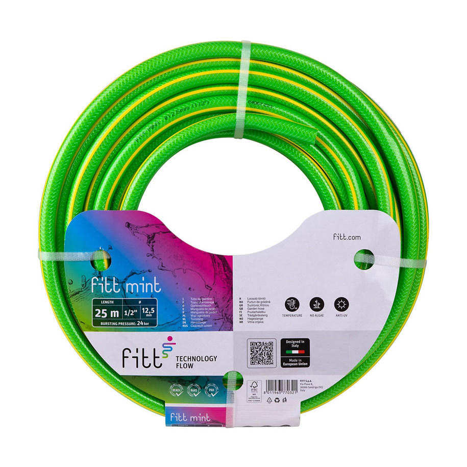 FITT Mint Garden Hose 25 m, 1/2" (12.5 mm), 4-Layer