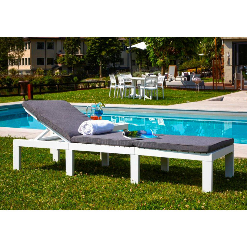 ГРАДИНСКИ ШЕЗЛОНГ HAITI БЯЛ + ВЪЗГЛ ГРАДИНСКИ ШЕЗЛОНГ HAITI БЯЛ + ВЪЗГЛ