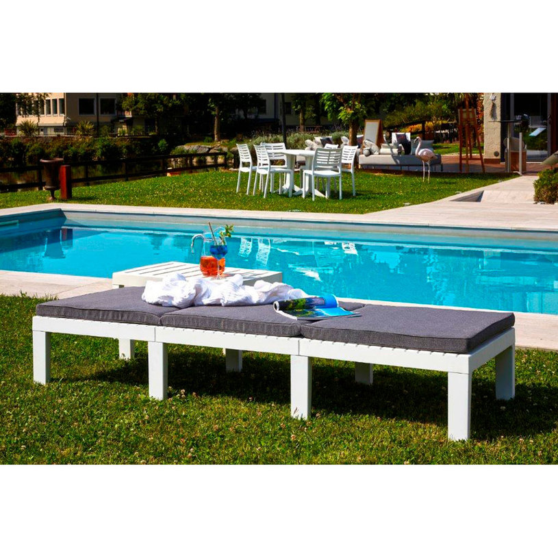 ГРАДИНСКИ ШЕЗЛОНГ HAITI БЯЛ + ВЪЗГЛ ГРАДИНСКИ ШЕЗЛОНГ HAITI БЯЛ + ВЪЗГЛ