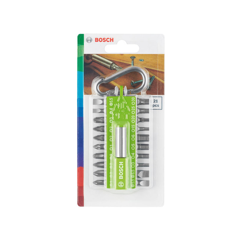 BOSCH КОМПЛЕКТ БИТОВЕ 21 БР.+КАРАБИНЕР BOSCH КОМПЛЕКТ БИТОВЕ 21 БР.+КАРАБИНЕР