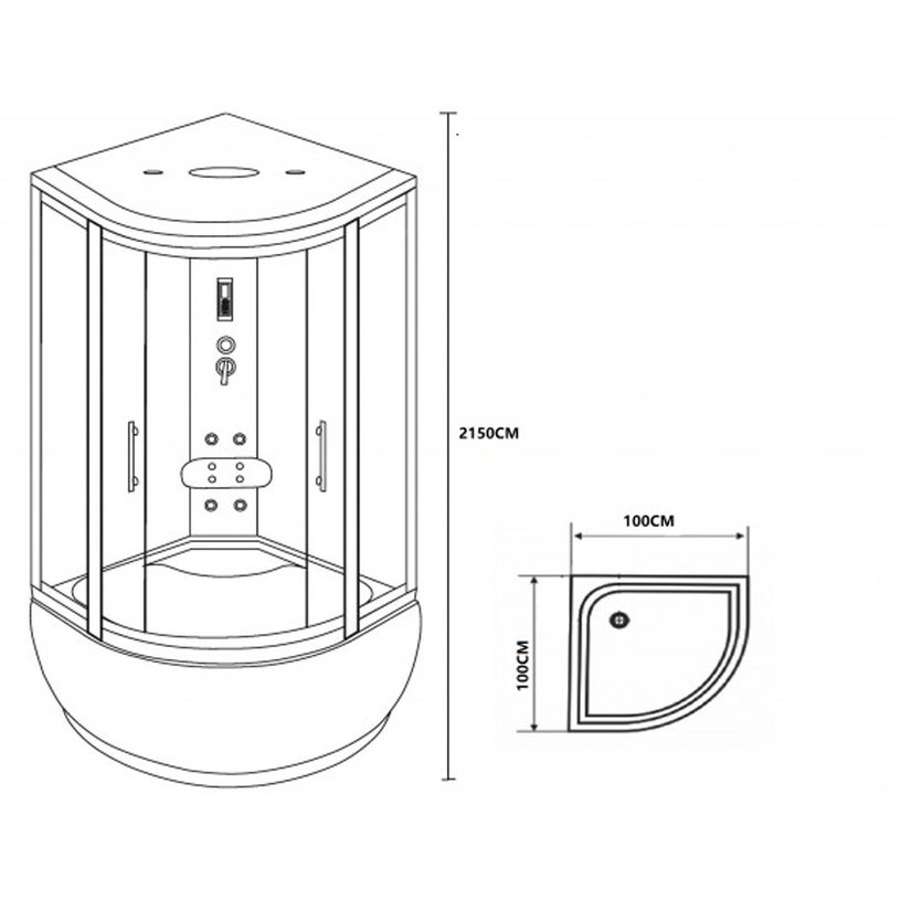 ХИДРОМАСАЖНА КАБИНА ЛЮБОВ NEW 100x100@ ХИДРОМАСАЖНА КАБИНА ЛЮБОВ NEW 100x100@